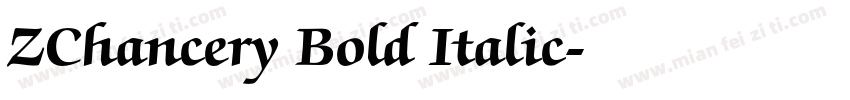 ZChancery Bold Italic字体转换